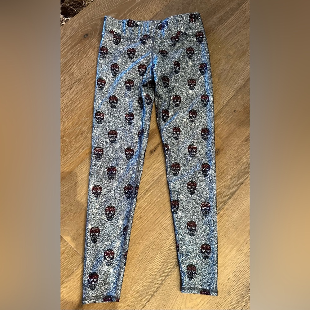 Terez Glitter Skull Leggings size large